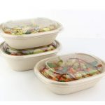 Contenedor rectangular sin divisiones con tapa plástica - 1100ml (50 unidades)