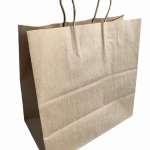 Bolsa kraft # 18 con asa - 50pk