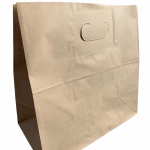 Bolsa kraft # 18 con perforación - 50pk