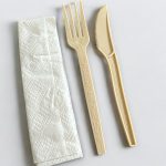 Set tenedor y cuchillo 7" con servilleta